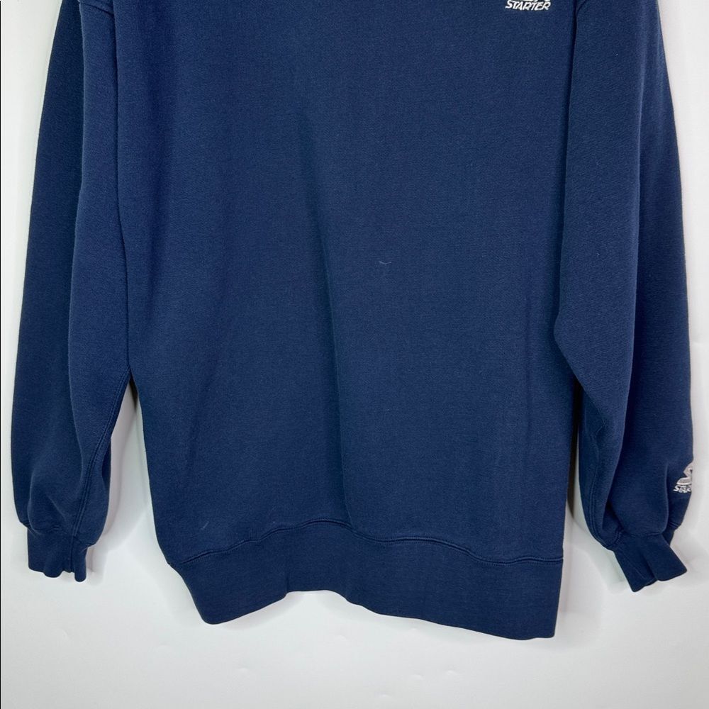 Vintage STARTER Navy Blue Pullover Sweatshirt Size XXL - Picture 3 of 10